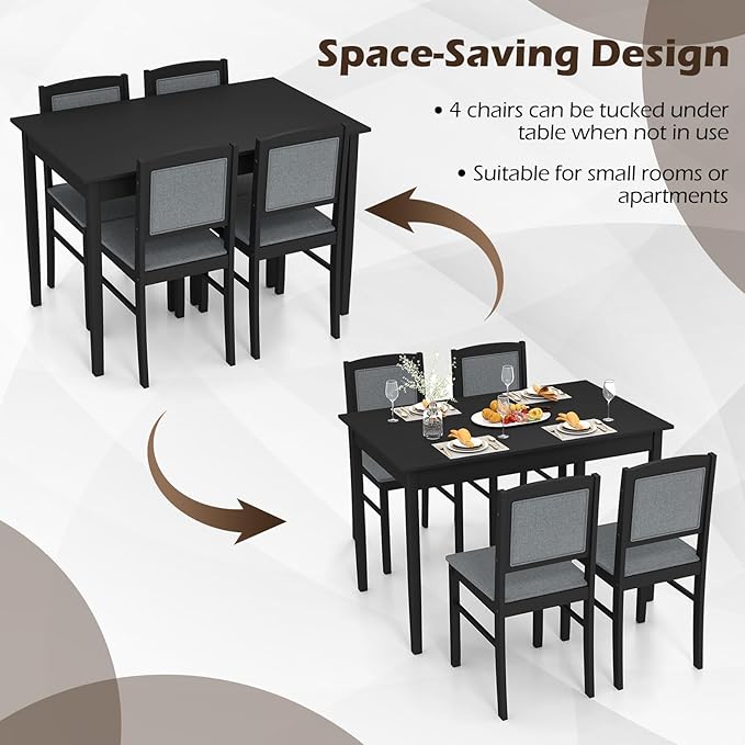 Giantex 5-Piece Dining Table Set - Image 6