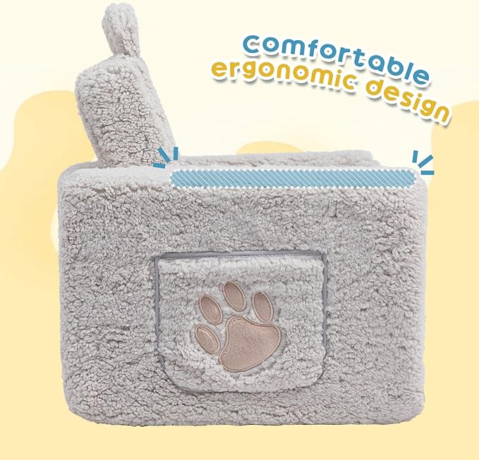 ALIMORDEN Fold Out Toddler Couch, Comfy 2-in-1 Cuddly Sherpa Bear Chair - Image 8