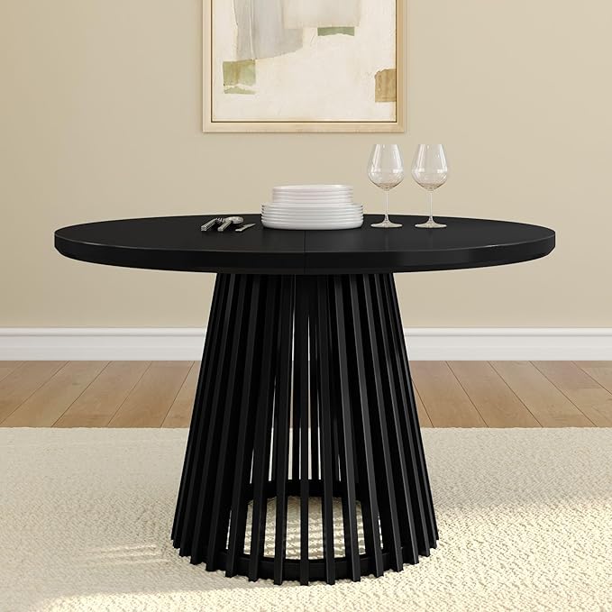 Plank+Beam Lido Round Dining Table, Minimalist Kitchen Table - Image 2