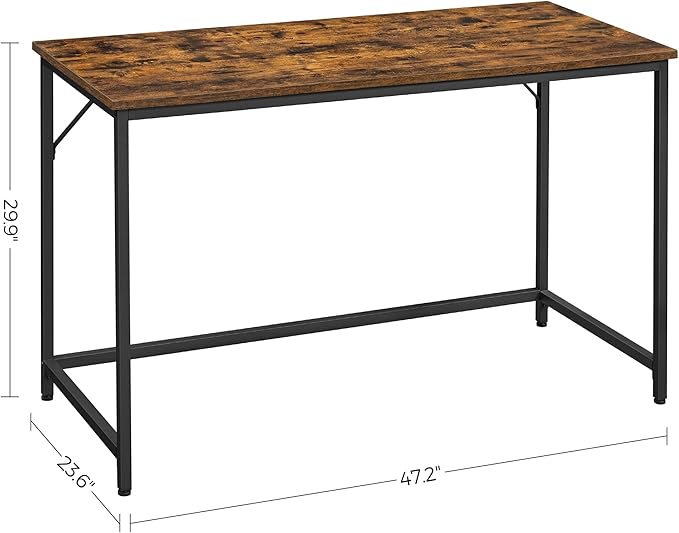 VASAGLE Computer Desk, Gaming Desk, Home Office Desk, - Image 3