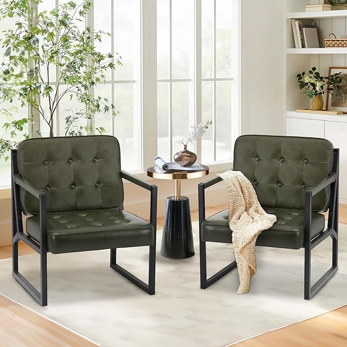 COLAMY Accent Chairs Set of 2, Modern Accent Arm Chairs by COLAMYINC