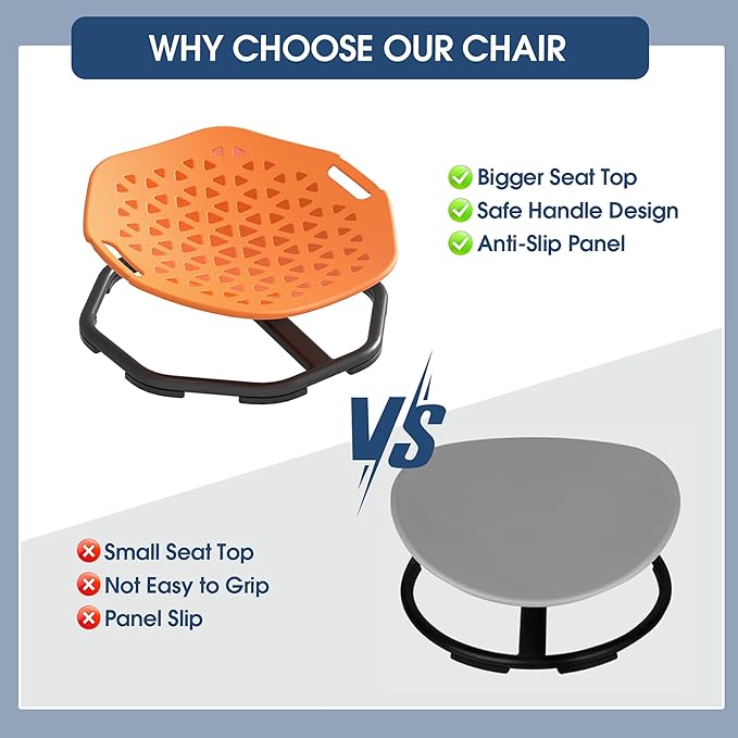 Sensory Spinning Chair for Autistic Kids, Upgraded Swivel Chair for Kids - Image 5
