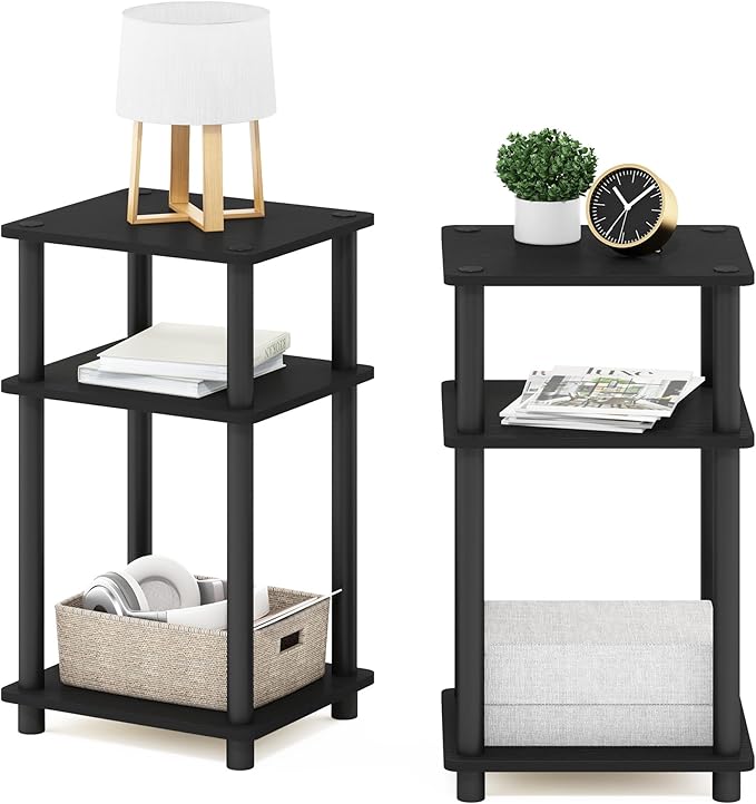 Furinno Just 3-Tier Turn-N-Tube End Table / Side Table / Night Stand / Bedside - Image 4