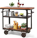 Farmhouse Mobile Cart with Wheels by BOKKOLIK