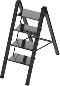 Lightweight Folding Step Ladder Household, Aluminum 4 Step Ladder Foldable by Takingstepsup