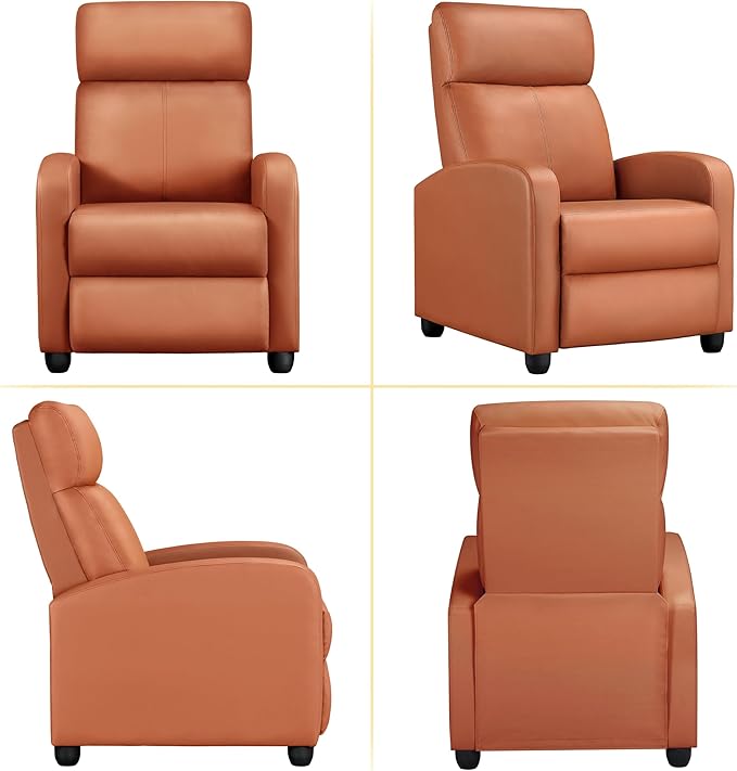 Yaheetech Recliner Chair PU Leather Recliner Sofa Home Theater Seating - Image 5