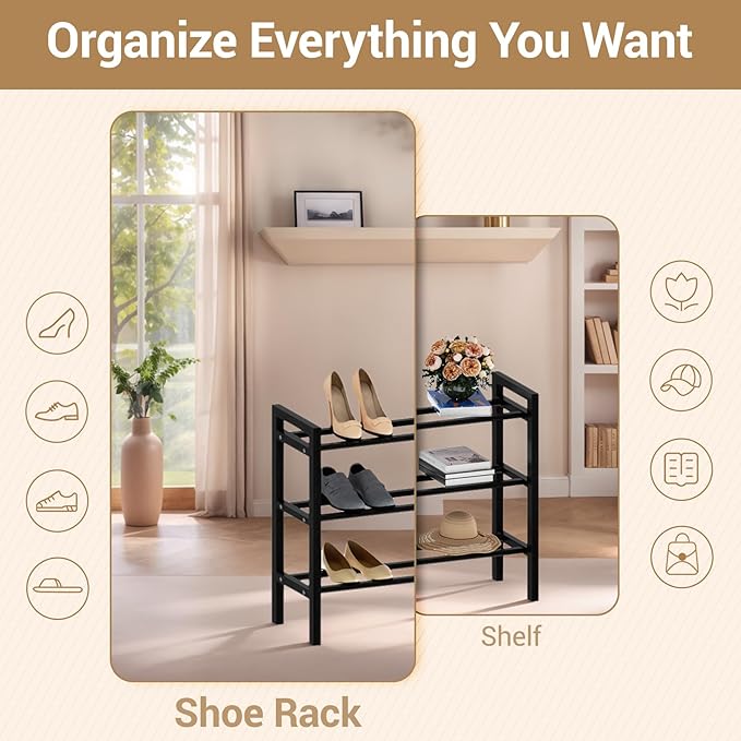 Haddockway Bamboo Shoe Rack for Closet, Free Standing Shoe Organizer - Image 5