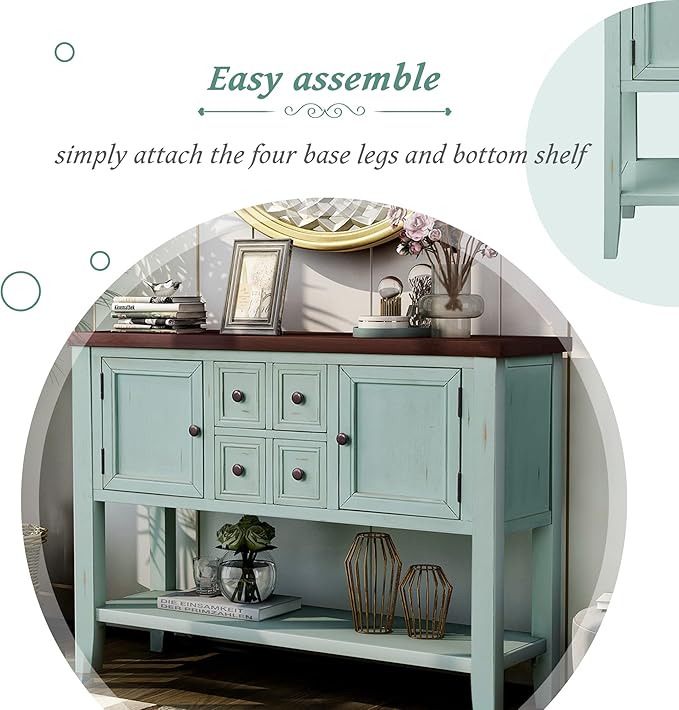 Merax Wood Farmhouse Buffet Sideboard Table - Image 9