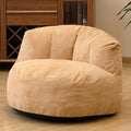 N&V Large Crescent Bean Bag Chair, Adult Size Bean Bag Sack, Foam Filling by NV