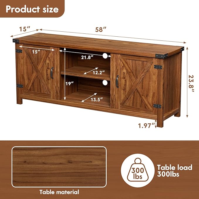YESHOMY Modern Farmhouse TV Stand - Image 2