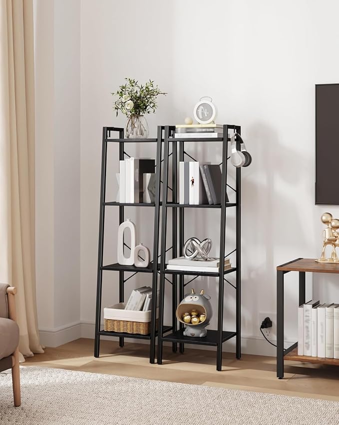 Ladder Shelf, Bookshelf Bookcase, Freestanding Corner Storage Shelve - Image 3