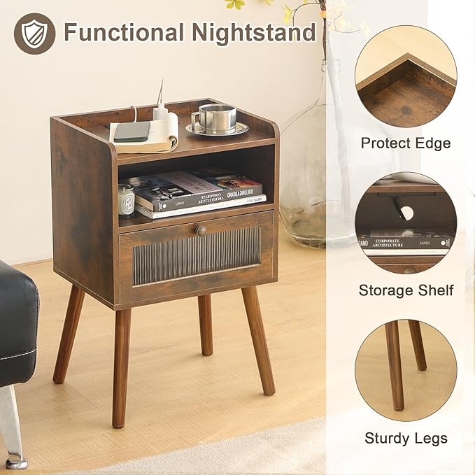 AWASEN Mid Century Night Stand - Image 5