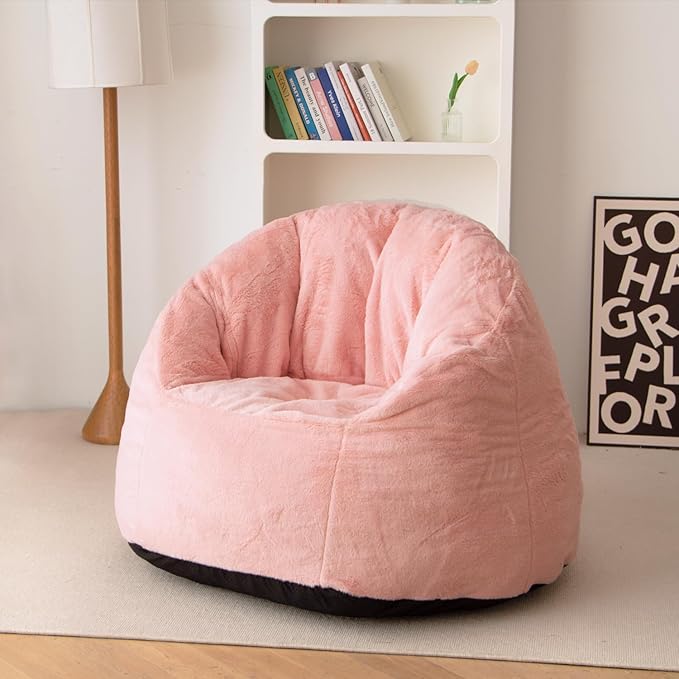 N&V Large Shell Bean Bag Chair, Adult Size Bean Bag Sack, Foam Filling - Image 3
