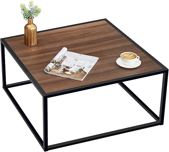 SAYGOER Farmhouse Coffee Table Rustic Wood Coffee Tables Mid Century Modern by Saygoer