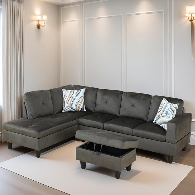 L Shaped Sectional Couch Sofa, Modern Couches - Image 6