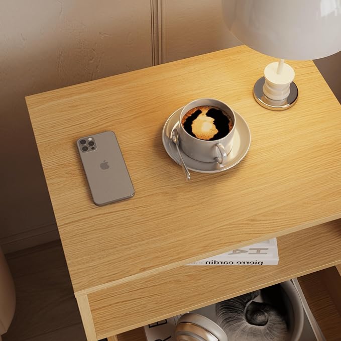 Rattan Nightstand, Farmhouse Bedside Table - Image 4