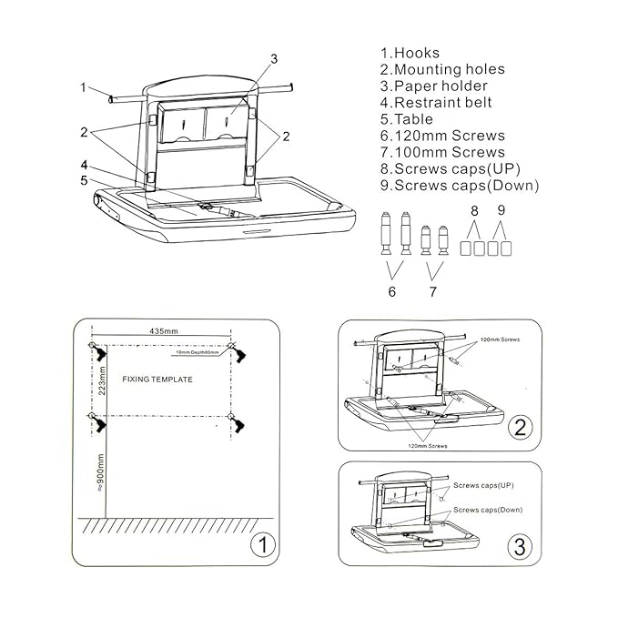Fold-Down Baby Changing Diaper Station - Image 7