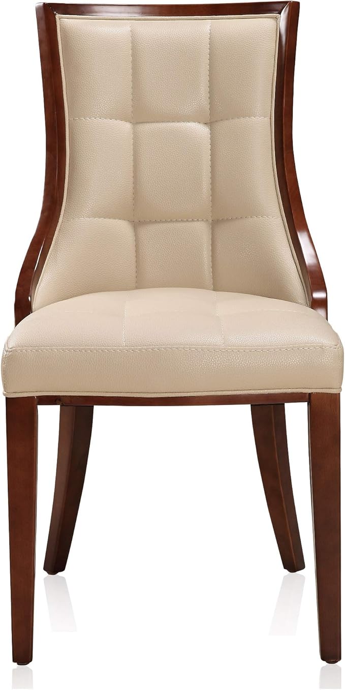Manhattan Comfort Fifth Avenue Faux Leather Dining Chairs, Parsons Accent - Image 4