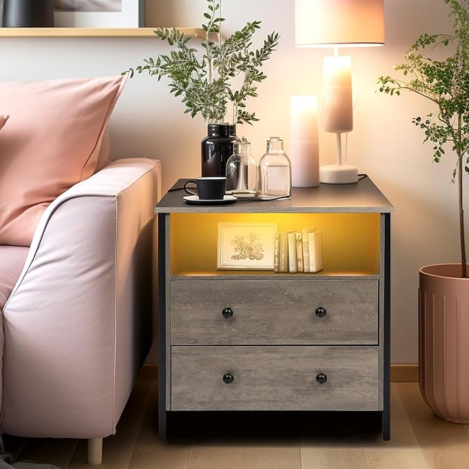 27 Inch Wide Night Stand, Large Wood Night Stand - Image 8