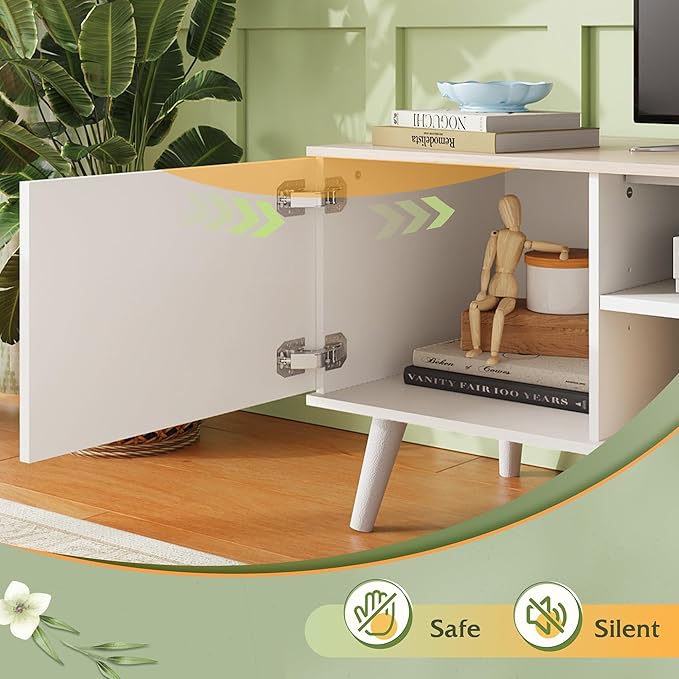 WLIVE TV Stand for 65 70 inch TV, Boho Entertainment Center - Image 6