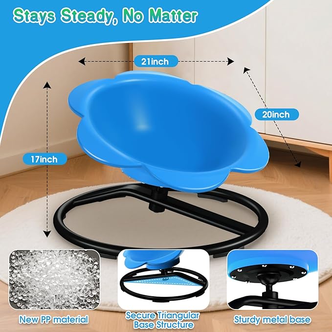 Lucky Flower Spinning Chair for Autism Kids, Sensory Swivel Chair Training Body - Image 7