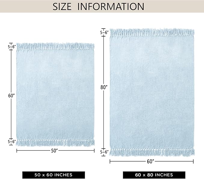 Chenille Throw Blanket for Couch 60"X 80" Twin, Soft Cozy Throws - Image 7