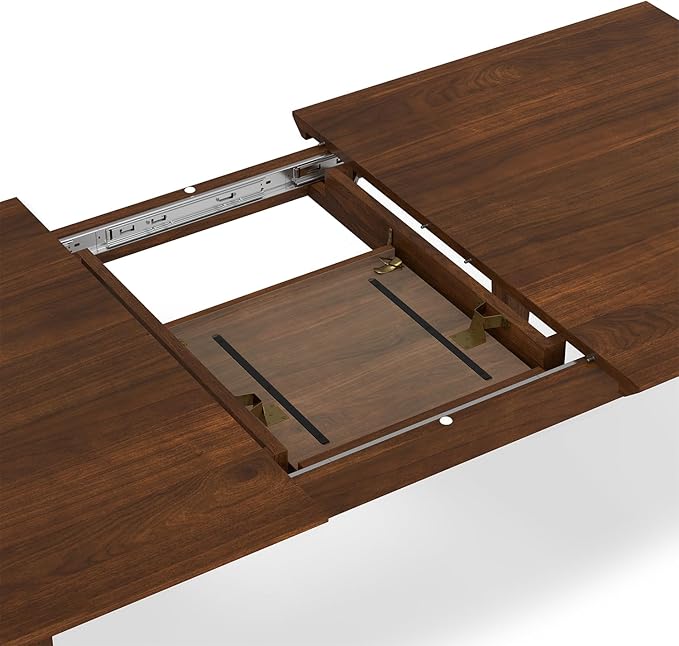 SIMPLIHOME Colby Extendable Dining Table, Solid Wood Walnut Veneer in Walnut - Image 11