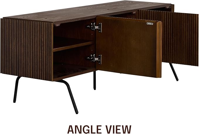 NTC Veil TV Stand with 3 Doors for TVs up to 60’’, Media Console with Vertical - Image 6