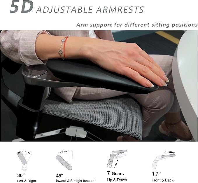 Ergonomic Office Chair, Big and Tall Mesh Home Office Desk Chair - Image 5