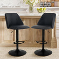 COLAMY Bar Stools Set of 2, Modern Swivel Bar Chairs, Adjustable PU Leather by COLAMYINC