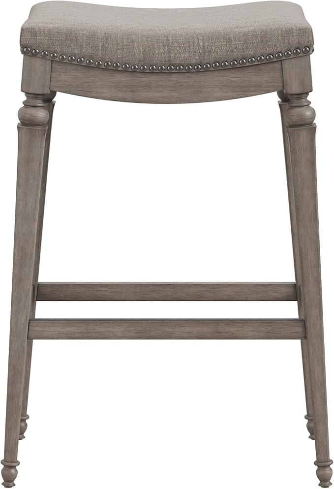 Hillsdale Furniture Vetrina Backless Non-Swivel Counter Stool, Weathered Grey - Image 10