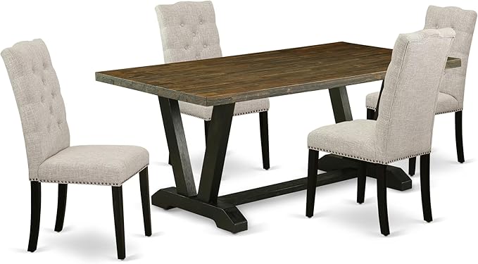 East West Furniture V677EL635-5 5 Piece Modern Dining Table Set Includes a by EastWestFurniture