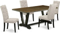 East West Furniture V677EL635-5 5 Piece Modern Dining Table Set Includes a by EastWestFurniture