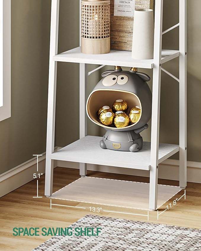 Ladder Shelf, Bookshelf Bookcase, Freestanding Corner Storage Shelve - Image 5