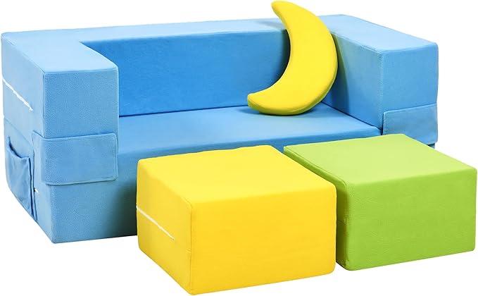 Modular Kids Sofa, Toddler Couch Foam Armchair by Elftopia
