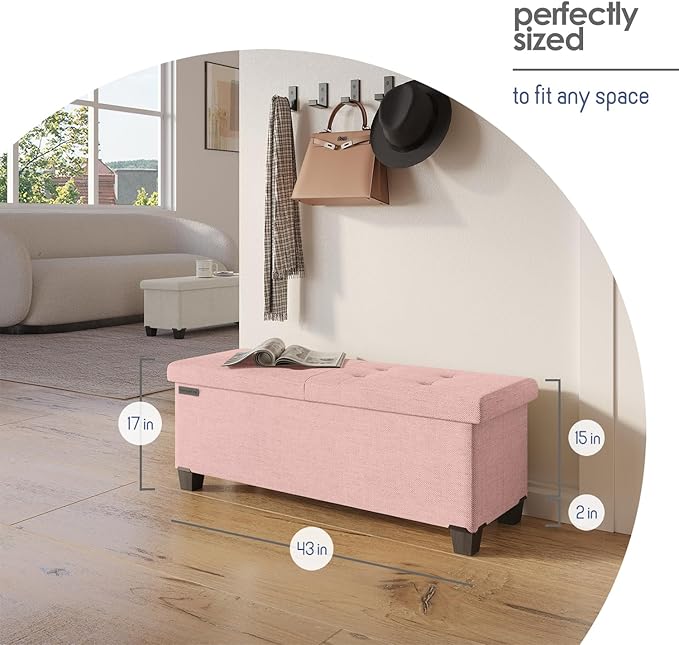 STORAGEBUD Storage Ottoman Bench - Image 8