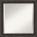 Amanti Art Brown Wall Mirror 24x24 Shipwreck Greywash Narrow Square Bathroom by AmantiArt