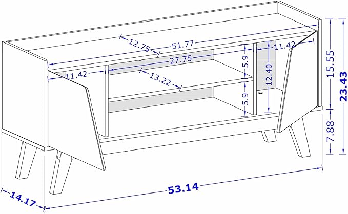 Manhattan Comfort Marcus Mid Century Modern 55 Inch TV Stand - Image 3