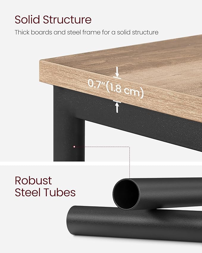 VASAGLE Side Table, Small End Table, Tall Nightstand - Image 6