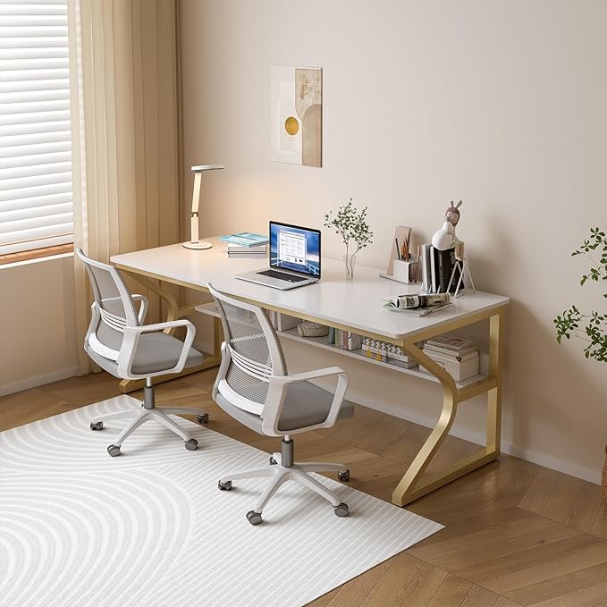 Extra Long Desk with Bookshelf - Image 7