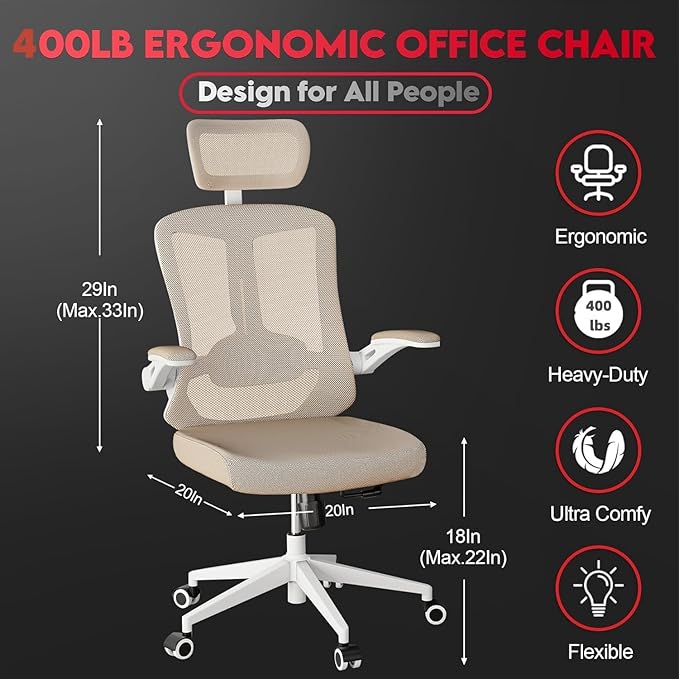 Ergonomic Office Chair - 400LB Comfy Desk Chairs - Image 2
