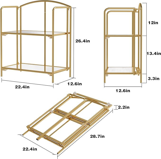 Crofy No Assembly Folding Bookshelf - Image 3