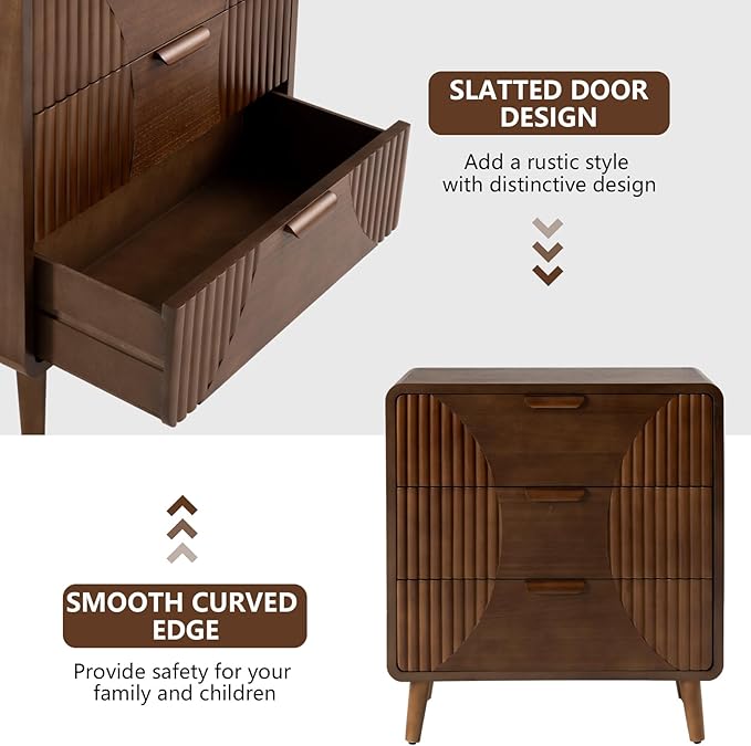 COSIEST Walnut Accent Cabinet - Image 5