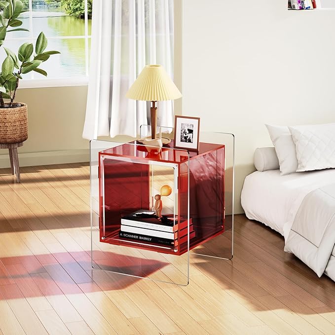 Acrylic Nightstand Colorful Bedside Table - Image 6