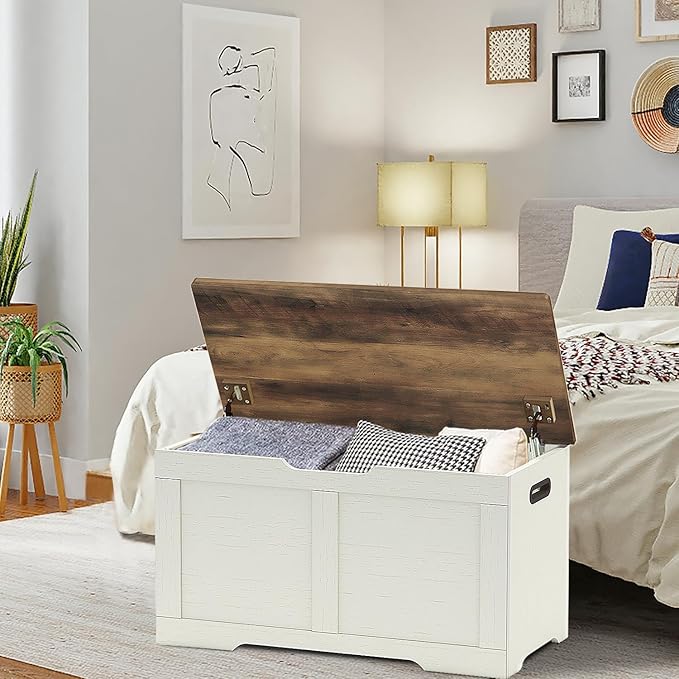 31.5" Storage Chest, Wooden Storage Bench, Lift Top Toy Chest - Image 7