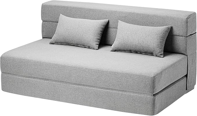 Folding Sofa Bed with Pillows- Convertible Chair Floor Couch & Sleeping Mattress by SUYOLS