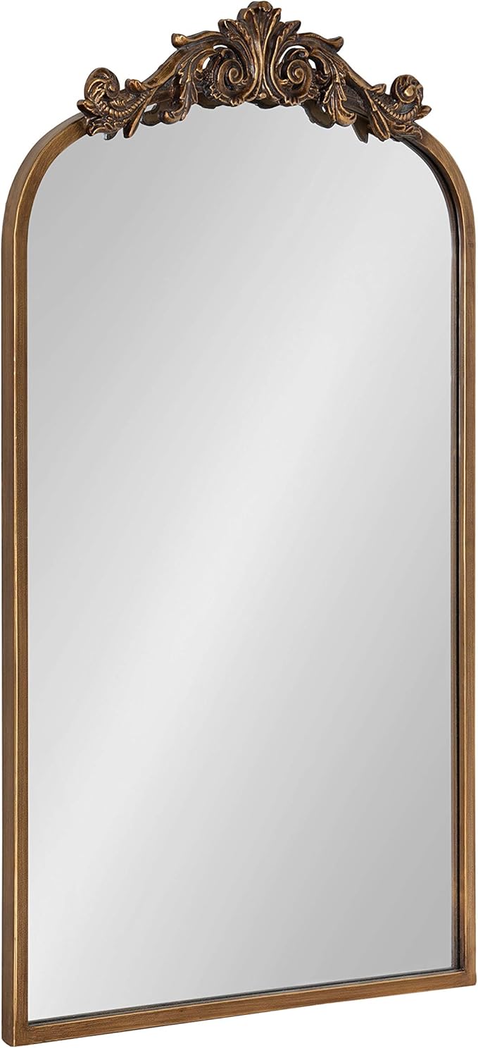 Kate and Laurel Arendahl Traditional Arch Mirror, Baroque Inspired Wall Decor by KateandLaurel