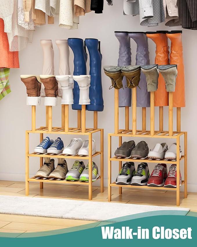 Small Boot Rack with Shoe Rack, Boot Rack Organizer Tall Boots - Image 6