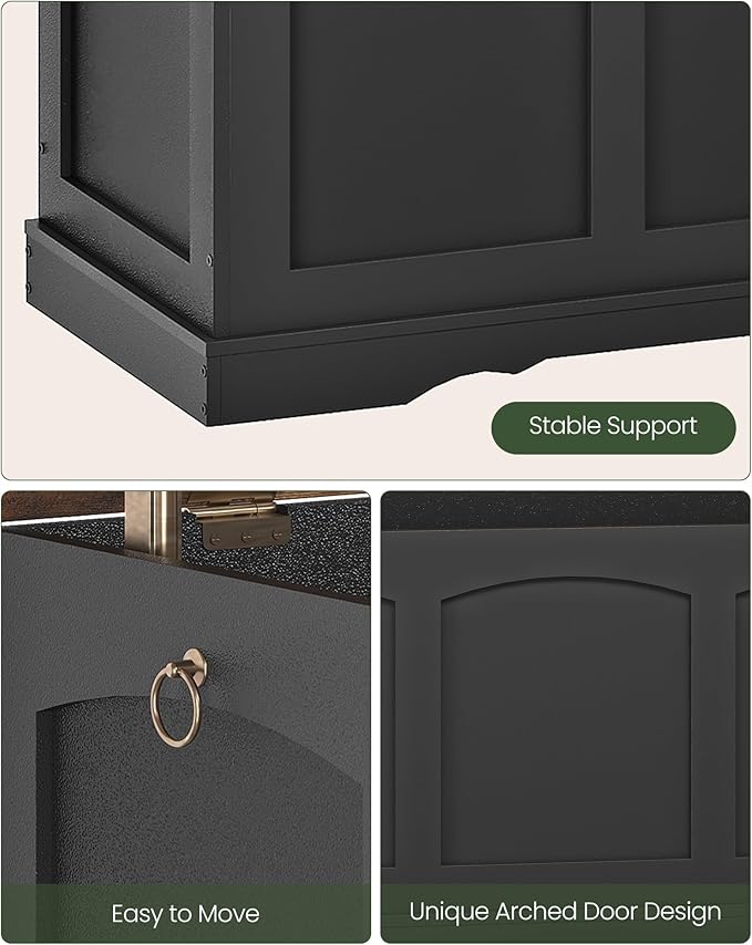 39.4" Storage Chest Bench with Lift Lid, Toy Chest with Safety Hinge, Entryway - Image 5