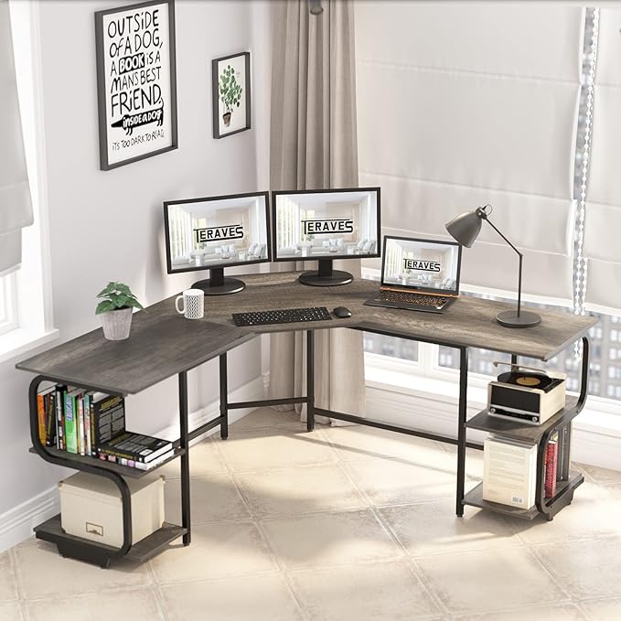 Teraves Modern L Shaped Desk - Image 8